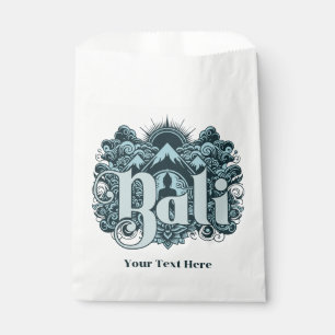 Custom Text Bali Favour Bags