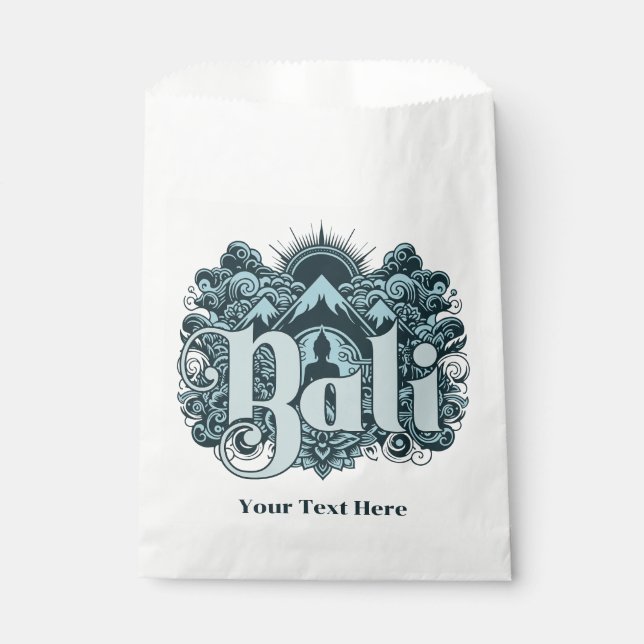 Custom Text Bali Favour Bags (Front)