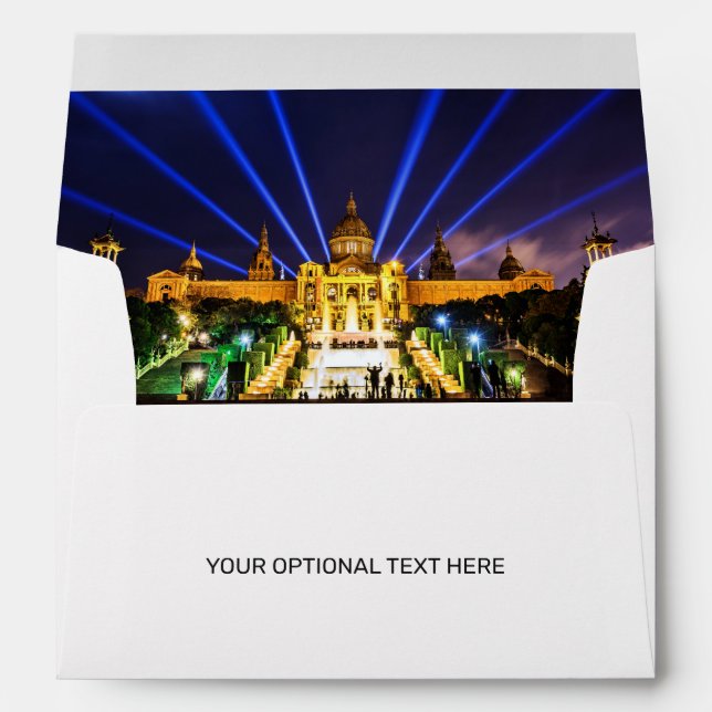 Custom Text Barcelona Spain Envelope (Back (Bottom))