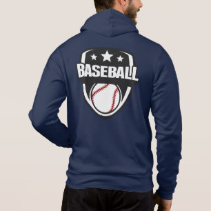Custom Text Baseball Hoodie