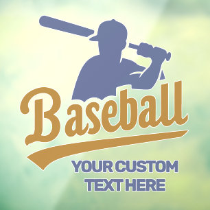 Custom Text Baseball Player