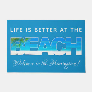 Custom text BEACH Doormat