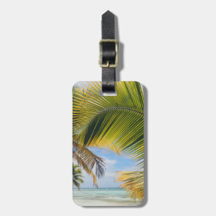 Custom text Beach Palms luggage tag