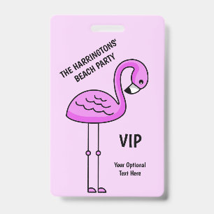 Custom text Beach Party badges ID Badge