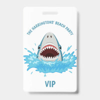 Custom text Beach Party badges