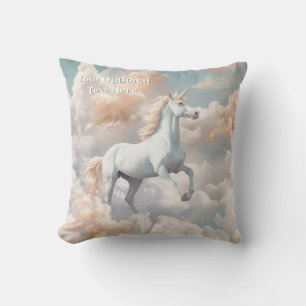 Custom Text Beautiful Unicorn Cushion