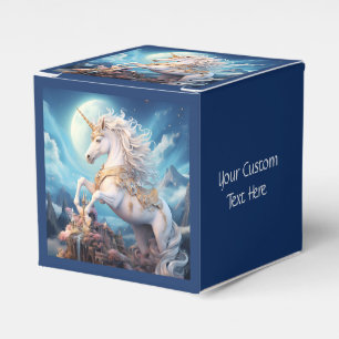 Custom Text Beautiful Unicorn Favour Box