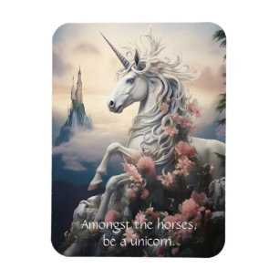 Custom Text Beautiful Unicorn Magnet