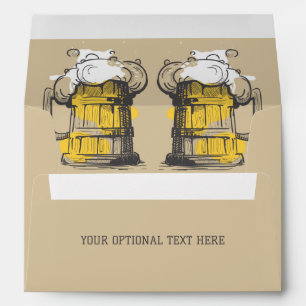 Custom Text Beer Mugs Envelope