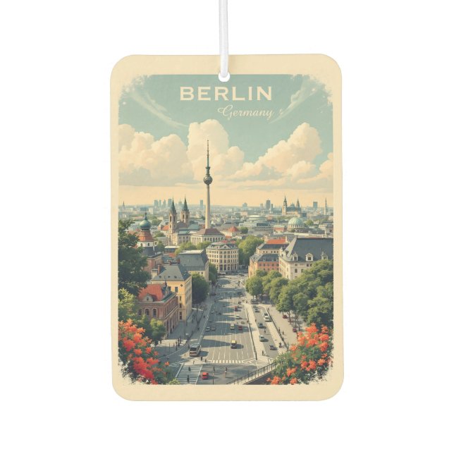 Custom Text Berlin, Germany Car Air Freshener (Front)