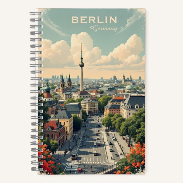 Custom Text Berlin, Germany Notebook (Front)