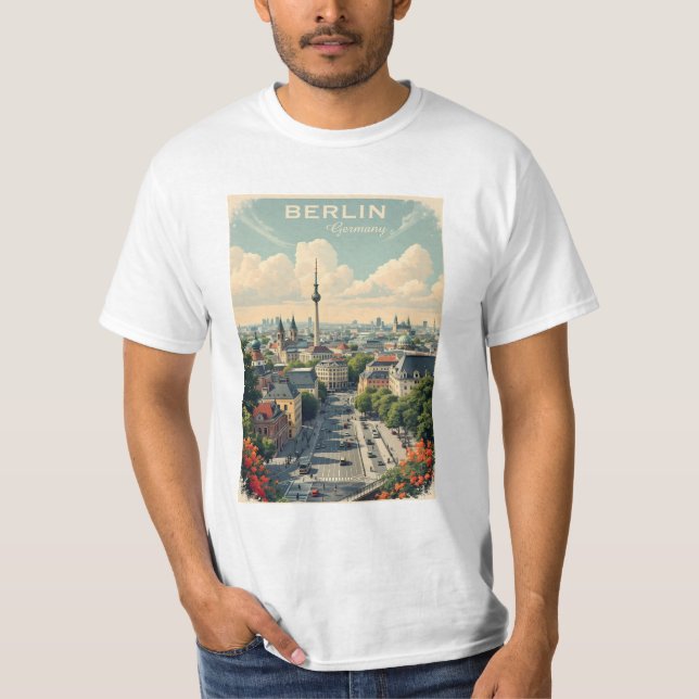 Custom Text Berlin, Germany T-Shirt (Front)