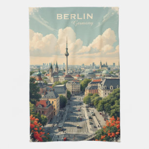 Custom Text Berlin, Germany Tea Towel