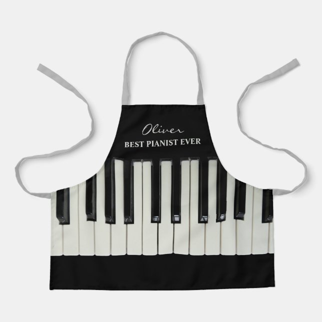 Custom Text Best Pianist Ever Add Name Musician Apron (Front)