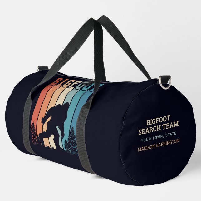 Custom Text Bigfoot Duffle Bag (Left Corner)