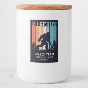 Custom Text Bigfoot Food Label