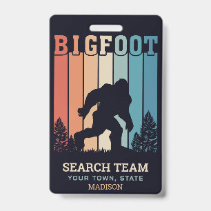 Custom Text Bigfoot ID Badge