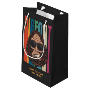 Custom Text Bigfoot Small Gift Bag