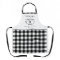 Custom Text, Black and White Buffalo Plaid Kitchen