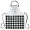 Custom Text, Black and White Buffalo Plaid Kitchen