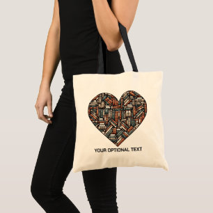 Custom Text Book Lover's Tote Bag