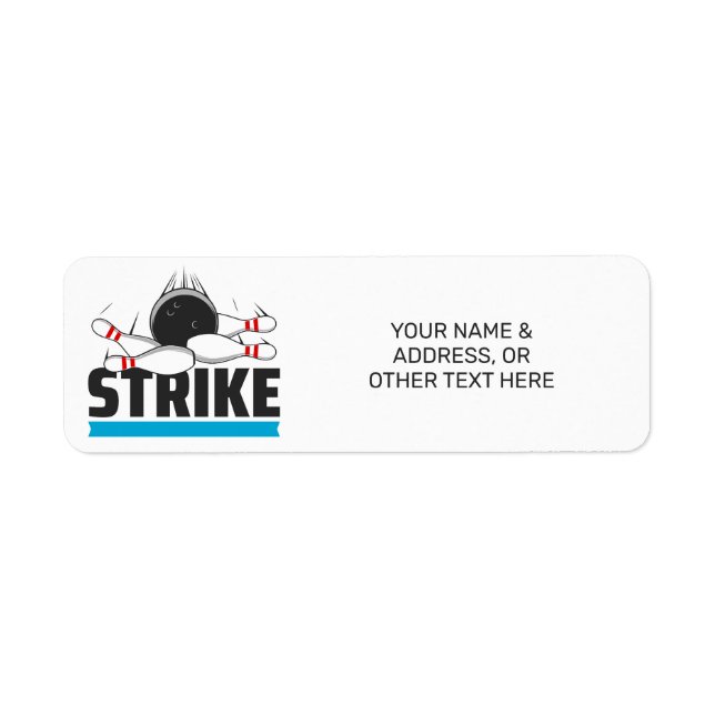 Custom Text Bowling Strike (Front)