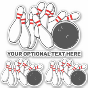 Custom Text Bowling Strike