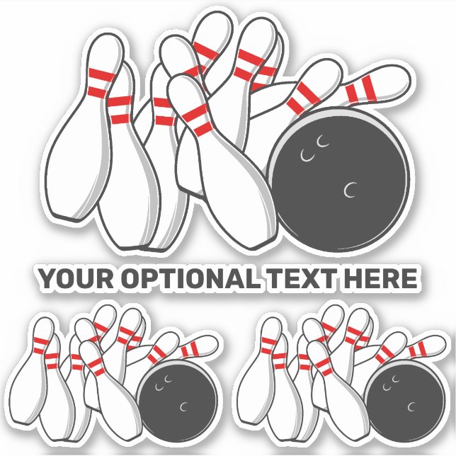 Custom Text Bowling Strike (Front)