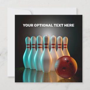 Custom Text Bowling Strike