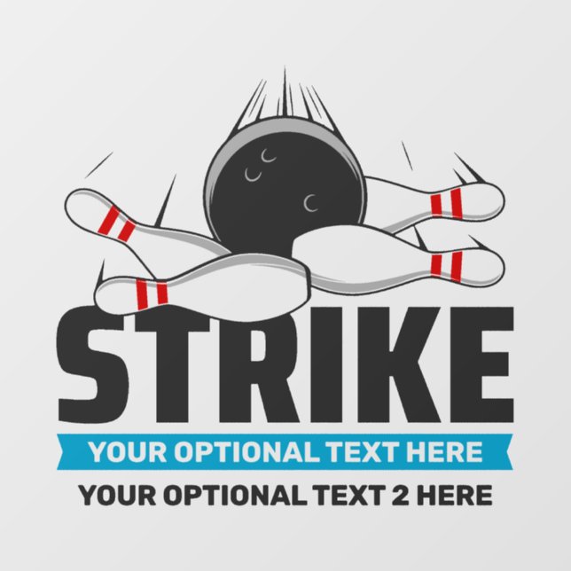 Custom Text Bowling Strike (Sheet)