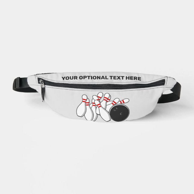 Custom Text Bowling Strike Bum Bags (Front)