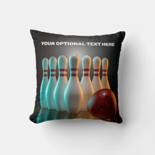 Custom Text Bowling Strike Cushion