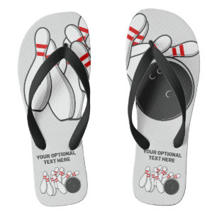Custom Text Bowling Strike Jandals