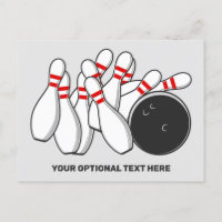 Custom Text Bowling Strike