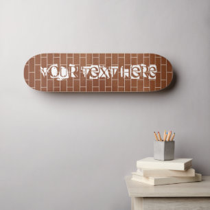 Custom Text Brick Wall Scateboard Skateboard