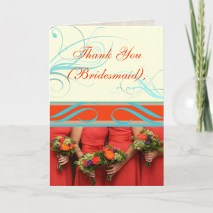 Custom Text Bridesmaid's Thank You or Proposal Card