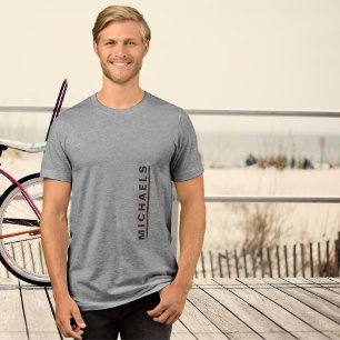 Custom Text Brown Graphic T-Shirt Tri-Blend Shirt