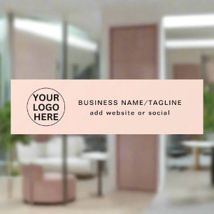 Custom Text & Business Logo Promotional Blush Pink