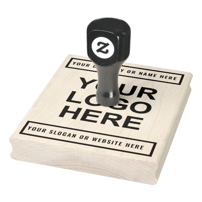 Custom text Business Logo Rubber Stamp (Stamp)