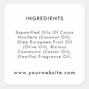 Custom Text Business Package Ingredient Labels