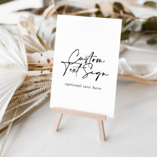 Custom Text Calligraphy Modern Elegant Sign