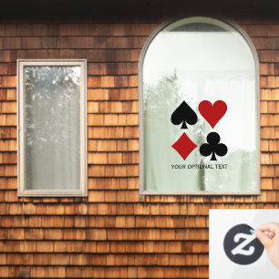 Custom text Card Suits