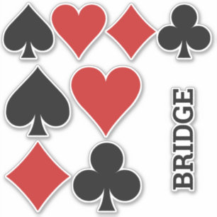 Custom text Card Suits stickers