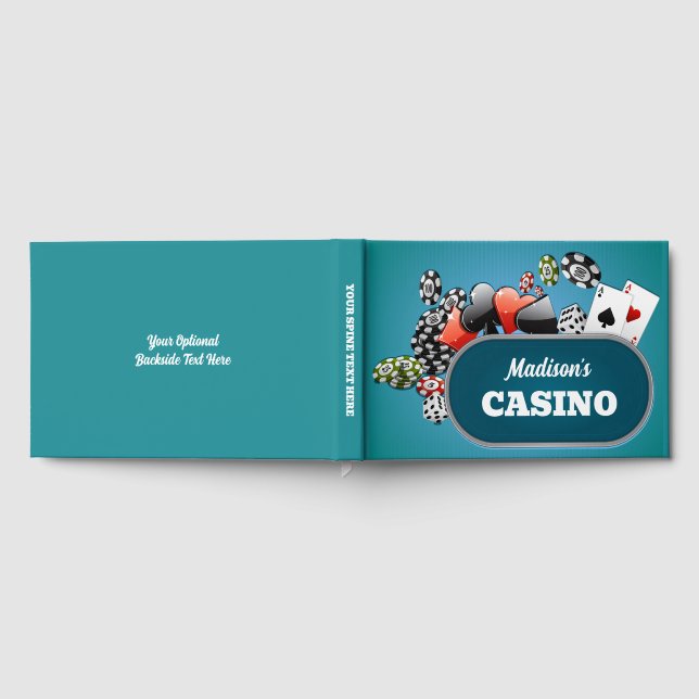 Custom Text Casino / Poker Guest Book (Full)