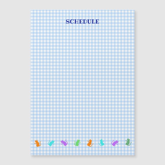 Custom Text CAT Check Blue Magnet (Front)