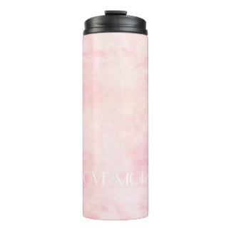 Custom Text Celestial Pink Nebula Thermal Tumbler