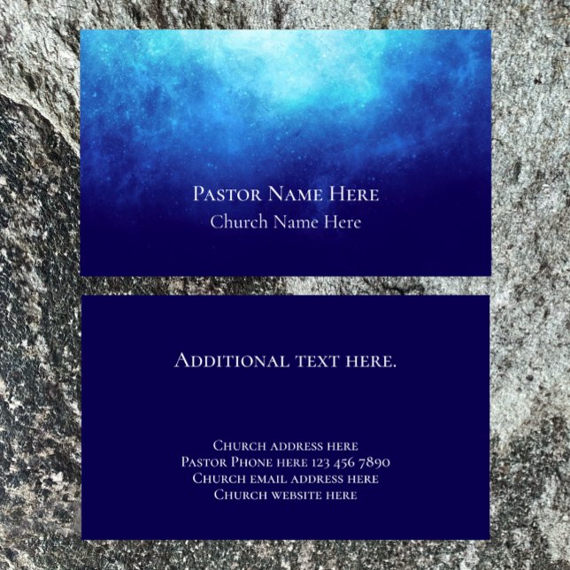 Custom Text Christian Church Pastor Personalised  Business Card (Personalize this unique modern business card template. Edit text for your purposes.)