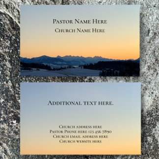 Custom Text Christian Church Pastor Personalised Business Card