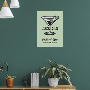 Custom Text Cocktail Poster