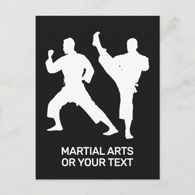 Custom Text & Color Martial Arts Postcard (Front)